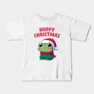 Hoppy Christmas Frog Kids T-Shirt